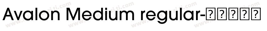 Avalon Medium regular字体转换